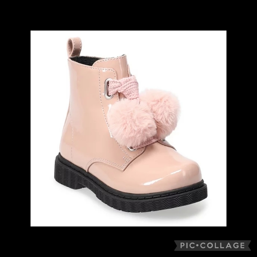 Little girl patent leather booties